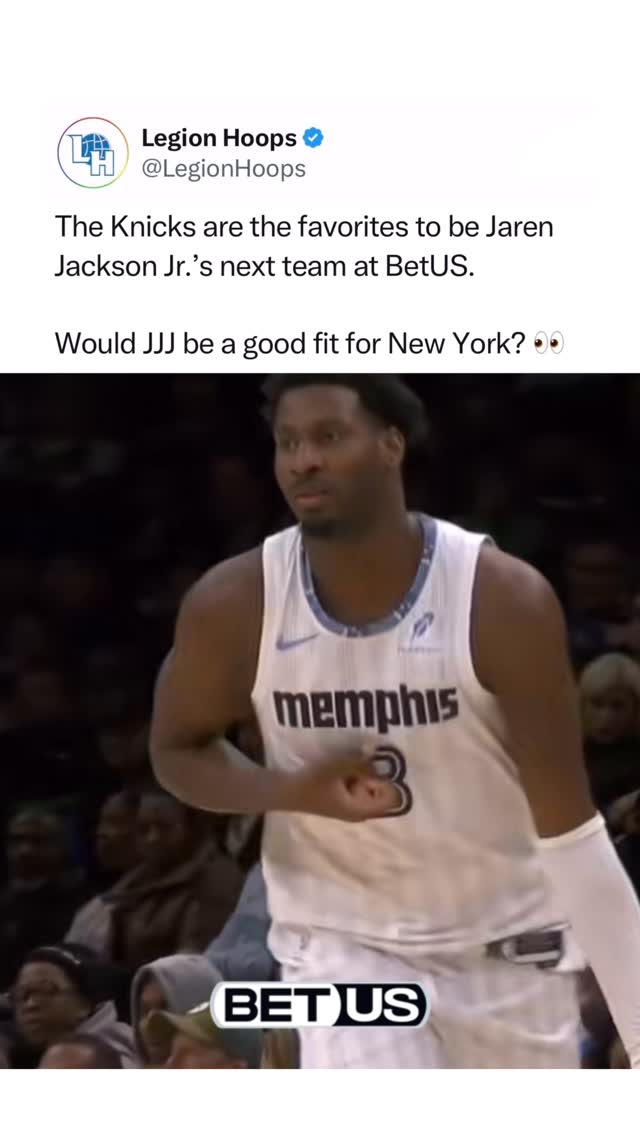 Jaren Jackson Jr.’s next team odds at @betus_official:

Knicks (+300)
Warriors (+400)
Pistons (+500)
Raptors (+600)
Lakers (+700)

150% bonus on your first deposit, up to $2,000.