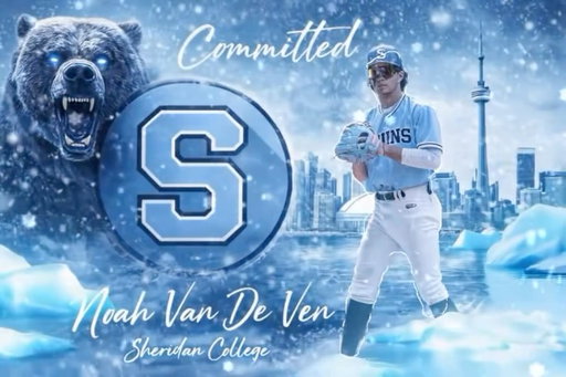 SO PROUD !!!! 

From @noah_vandeven 

“I am beyond excited to announce that I’ve committed to further my academic and athletic career at Sheridan College.

Firstly, I would like to thank god for blessing me with this opportunity. I would also like to thank my mom for every sacrifice she made throughout the last 18 years to get me where i am. Finally, I would like to thank my coaches, teammates, friends, teachers, family and everyone who contributed to helping me for everything they did for me, as well as Wow Factor and Cambridge Minor Baseball for everything they did for me.

Thank you to Coach Frank and everyone at Sheridan for this opportunity.”

#rollbruins🩵🤍💙