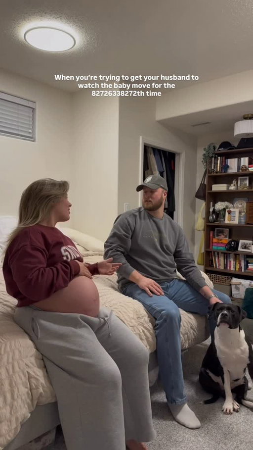 & why does she always stop moving when I show him 😂

Love you honeybun @nate_lacombe_ 

#pregnancy #pregnancyhumor #marriagehumor #thirdtrimesterproblems