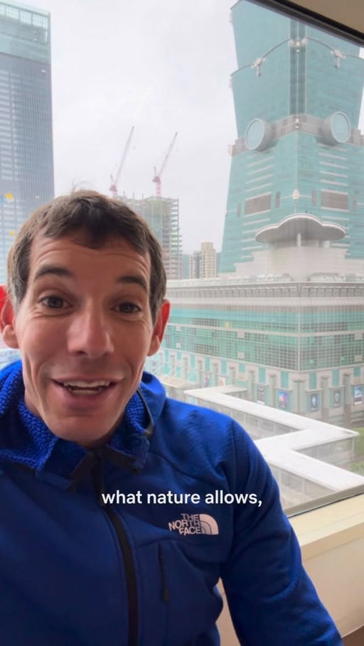 Sadly it’s raining in Taipei right now so I don’t get to go climbing today. But I’ve been really touched by all the support and well wishes from folks - hopefully the weather improves and I get an opportunity to climb the beautiful Taipei 101. Fingers crossed! Same time tomorrow on @netflix