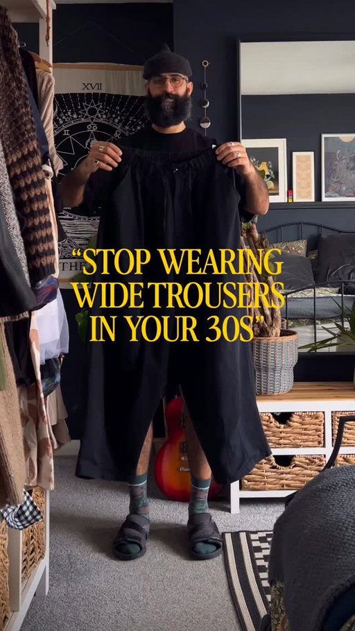 Let us 30 something year olds dress nice too 😁 Get DMs of guys a similar age feeling out here f place in what they see as younger outfits but to be honest it’s all about having fun with it. Here’s a little inspiration on how I style my wide trousers without trying to look too wild, perfect for an everyday fit in the real world.