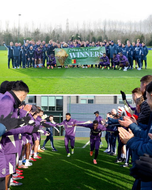A guard of honour for our Senegal stars as they return to training! 🇸🇳💙