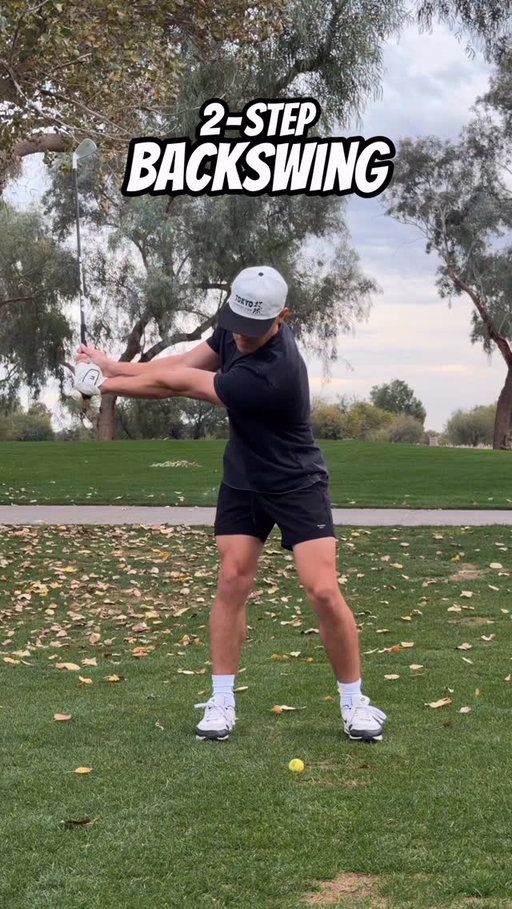 2-Step Backswing:

1. Hands move low & wide to start
2. Hinge to 90° by the time the lead arm is parallel to the ground

Width first. Hinge second. 

#golf #golftips #backswing
