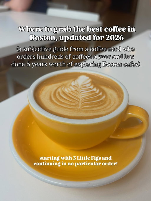 Where to find the best coffee in Boston, updated for 2026 (a biased take but coming from an absolutely prolific coffee drinker who has been exploring cafés in the city for 6 + years) 

This is by no means an exhaustive list, and check out the link in my bio for the full blog post of specific details for each spot and why I love it so much, but these are some of the best of the best when it comes to amazing coffee shops in the city.

Save this and swipe through for some inspiration! This is by no means a list of all my favorites, just some of the ones with the very best and most exciting coffees right now. There are plenty of others amazing for breakfast, baked goods, a cute aesthetic, room to work remotely, etc. and I love sharing those too.