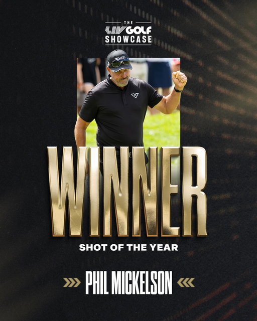 🏆 LIV Golf Showcase Shot of the Year: @philmickelson 

Head over to the LIV Golf League YouTube channel to join us in celebrating the season’s biggest moments 🤝

#LIVGolf | @hyflyers_gc