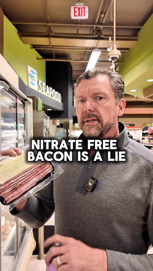 If you’re going to eat bacon, eat real bacon. Ignore the marketing and read the ingredients.

When nitrates come from celery or sea salt, companies are allowed to call it uncured even when the total nitrate load is higher than regular bacon. Different source. Same compounds. Bigger health halo.

Did this change how you shop for bacon or were you already onto this? 🥓

#Carnivore #Keto #ProperHumanDiet #Nitrates