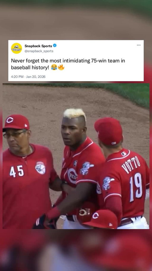 The 2019 Reds were one of the most unpredictable teams in MLB history! 🔥

You never knew if they’d win by 10, lose by 15, or start a full on brawl with the opposing team. 😂

The Reds were involved in several notable on-field scuffles and bench-clearing incidents, particularly with the Pittsburgh Pirates. The rivalry heated up over the course of the season, leading to multiple tense moments that stood out more than usual for a non-playoff team.

They also ranked among the league leaders in home runs. They hit a franchise-record 231 homers in 2019

Overall, 2019 was a step forward from the prior rebuilding years—better offense, some exciting individual performances—but the team still lacked the consistency and pitching to contend seriously.

(Follow @snapbacksports_ for more)