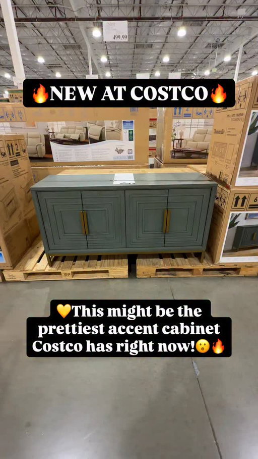 💛This might be the prettiest accent cabinet Costco has right now 😮‍🔥

👋Meet the Thomasville Alessia 60” Accent Cabinet! A perfect blend of modern elegance + real storage. The wire-brushed Art Deco doors, antiqued brass hardware, and solid wood construction deliver a quality, high-end product at an affordable price.

✨ Why we love it!
• Solid poplar wood frame with oak & birch veneers
• Soft-close cabinet doors (no slamming 🙌)
• Beautiful hand-applied multi-step finish
• Adjustable shelves + cable cutouts (great as a media console)
• Metal base with levelers + brass hardware

🌟Works as a buffet, console, entry cabinet, or media cabinet.

📍Available at Costco (in-store + online)! 
👉Tap the link in our bio for a direct link for more info and to buy on Costco.com! 

#CostcoFinds #CostcoDeals #HomeDecor #FurnitureFinds #LivingRoomUpgrade