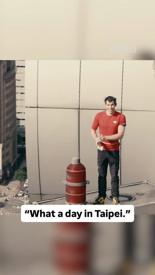 “What a day in Taipei.”

Alex Honnold after successfully taking on the first Dragon during his free solo of Taipei 101.

#SkyscraperLIVE NOW on Netflix!