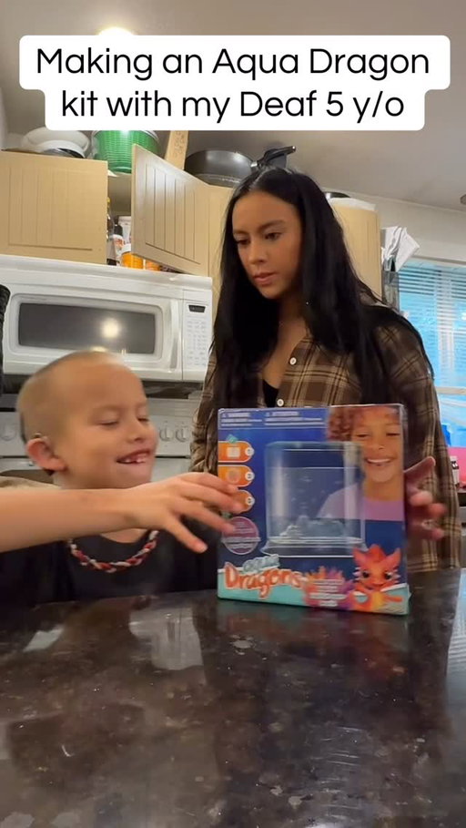 Make an Aqua Dragon kit with my Deaf son! #parenting #signlanguage #deaf #cochlearimplant #asl