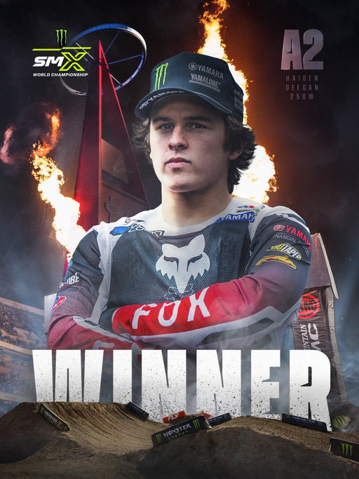 @DangerboyDeegan gets redemption in Anaheim! 🏆

#SupercrossLIVE #SMX #Yamaha
