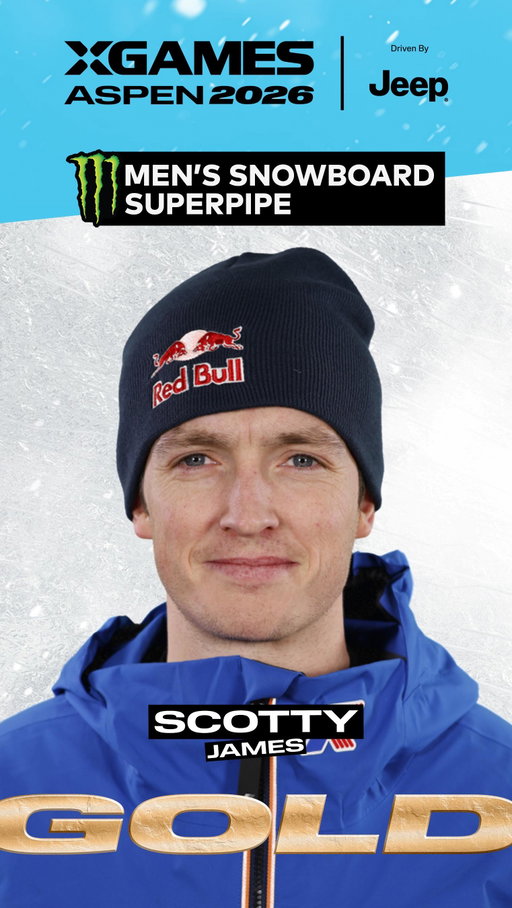 Is @scottyjames31 the greatest X Games Snowboard SuperPipe rider of all time? All we know is that Scotty is tied with @shaunwhite for most gold (8) and stands alone with the most medals (11) after winning #XGamesAspen 2026 Driven by @jeep.

It’s the Aussie's 5th straight XG SuperPipe victory, and he capped it with a never-been-done switch backside 1440 to backside 1440 combo.