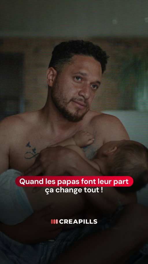 2 mamans sur 3 ne disposent même pas d’une petite heure pour elles chaque jour. Cette jolie pub rappelle que l’implication des papas change tout ❤️