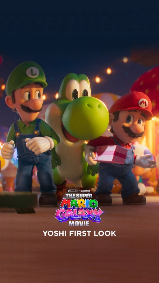 New galaxies. New friends. Yoshi joins the adventure. The Super Mario Galaxy Movie is only in theaters April 1.
