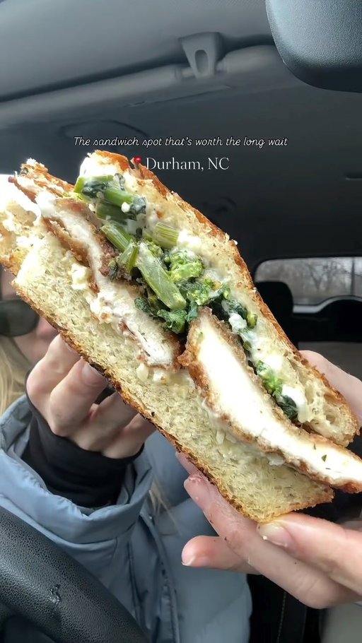 📍 @idealsdurham is absolutely incredible. 

I got a full chicken cutlet, rabe and cheese on foccacia and half roast turkey hoagie 🥪 absolutely worth the wait in the freezing cold