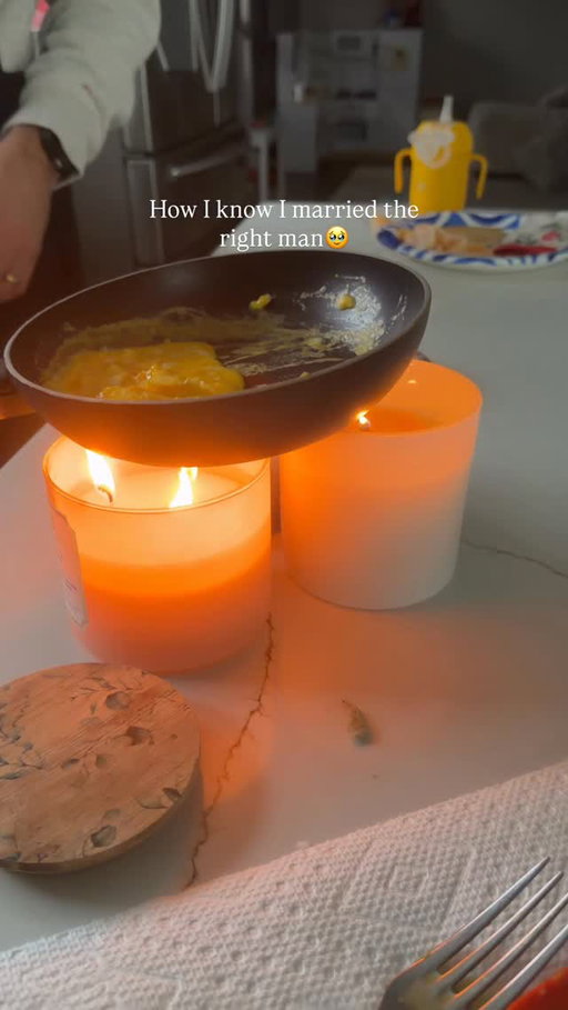 Our power went out around 8:04am. It was out for about 3 hours but thankfully came back on..

This man is not only so sweet but also so smart and successfully made us eggs and pancakes over candle flames just so we could still have a hot breakfast🤯🥹😭 

If yall see a pregnancy announcement come this year this is why🥵😂he continues to amaze me everyday

Ladies don’t settle that’s all I gotta say. May this love find you!!!

*I am also praying for everyone who is without power in the Tennessee area right now and hoping everyone’s comes back on soon! 🤍

#hesagoodman #goodhusband #winterstorm #poweroutage #cookingoverfire 

Cooking eggs over fire 
Power outages
Southern winter storm 
Snow storm
How to cook during an ice storm 
Good husband 
Cooking eggs over candle flame 
Sweet husband