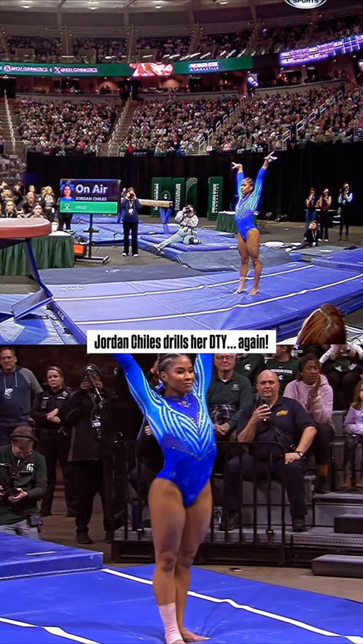 @jordanchiles can’t stop nailing her DTY! 

She goes 9.975 for @uclagymnastics this week!