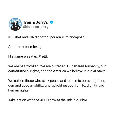 ICE shot and killed another person in Minneapolis. 

Another human being.  

His name was Alex Pretti.  

We are heartbroken. We are outraged. Our shared humanity, our constitutional rights, and the America we believe in are at stake. 

We call on those who seek peace and justice to come together, demand accountability, and uphold respect for life, dignity, and human rights. 

Take action with the @aclu_nationwide now at the link in our bio.