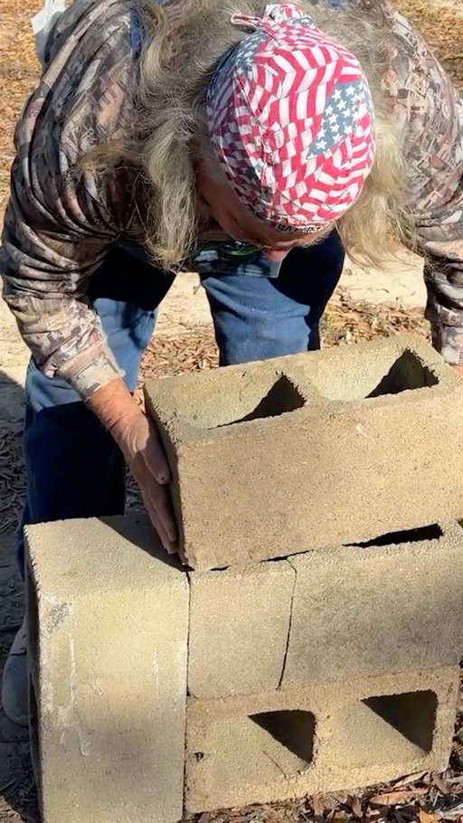 Building a Rocket Stove with cinder blocks! Easy to do. #rocketstove #camping #cooking #howto #reels