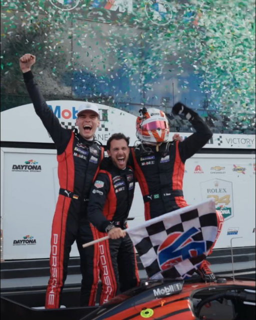 The Daytona 3-peat! 🏆 🏆 🏆 

A stunning third consecutive 24 Hours of Daytona win for Porsche Penske Motorsport and Felipe Nasr together with Julien Andlauer and Laurin Heinrich in the #7.

The #6 endured for a P4 finish after early damage with Kévin Estre, Laurens Vanthoor, and Matt Campbell behind the wheel. Thanks to everyone who gave it their all. 🙌