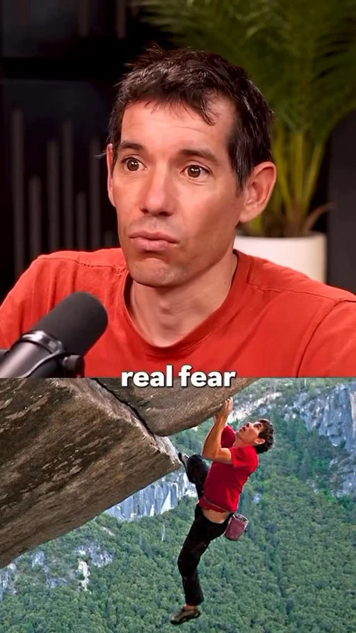 For those that don’t know, this is Alex Honnold👇

Alex is one of the greatest climbers of all time. He is best known for free soloing El Capitan which means climbing a 3,000 foot vertical rock with no rope, and no protection. He also just free soloed a skyscraper, again with zero safety gear. 😳 

What he’s talking about here is super powerful. When you consistently face real fear, your nervous system recalibrates. You stop overreacting to small problems. Things that once felt overwhelming stop registering as real threats. When you have faced genuine fear, everyday stress just doesn’t hit the same anymore.

When was the last time you chose to do something that scared you? Do things that scare you often. Your perspective will change.

Interview from the @highperformance podcast!

Don’t forget to follow @dreforathletes 💪