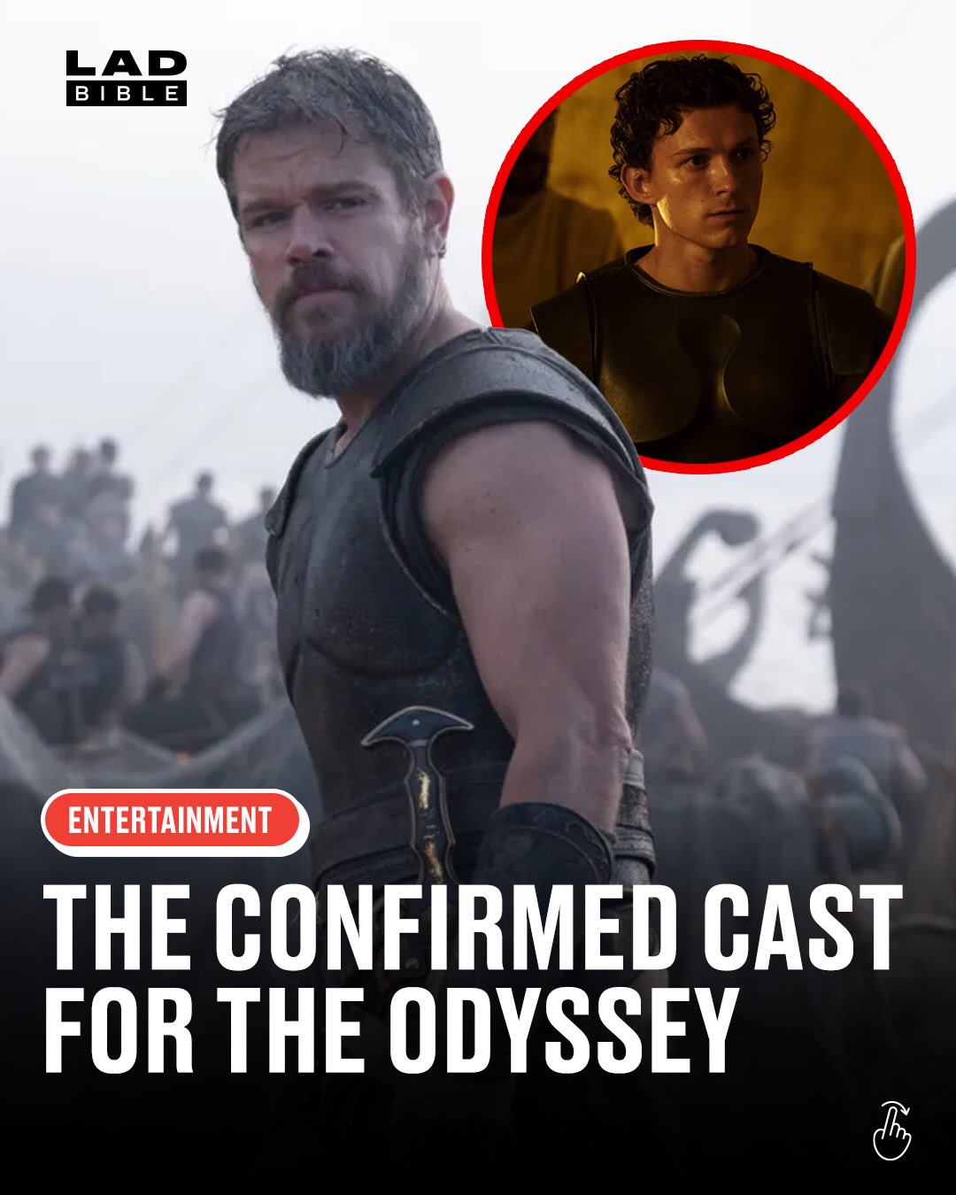 The Odyssey cast is absolutely stacked 🎬⁠

Christopher Nolan’s upcoming epic has officially confirmed a huge lineup: Matt Damon as Odysseus, Zendaya, Tom Holland, Anne Hathaway, Charlize Theron and Jon Bernthal, just to name a few.⁠

But it was a surprise cameo from Travis Scott spotted in a new cinema trailer that’s really got people talking with a blink-and-you’ll-miss-it moment that’s now gone viral.⁠

SWIPE ACROSS to see all the confirmed cast members (so far) 👉⁠