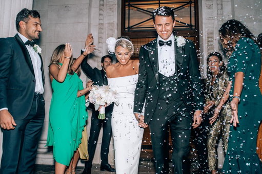 Seven years ago today we got married, with our mums, sisters and three best men by our sides, before our wedding in the Maldives 🤍✨🫶🏼 what a wonderful time we had , such special memories that we will cherish forever ✨  Happy london wedding anniversary my sweets @gregory_shep , I love you with all my heart ❤️