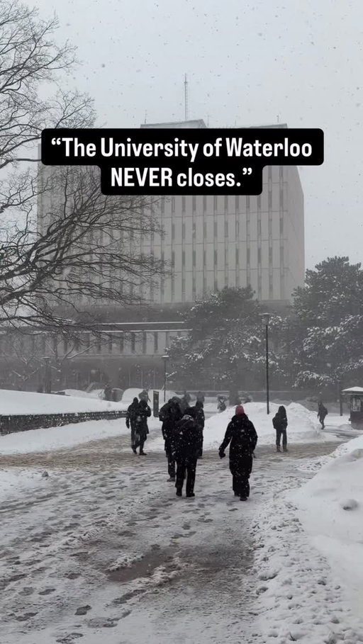 Never say we don’t close. 😉 ❄️ #UWaterloo 🖤💛