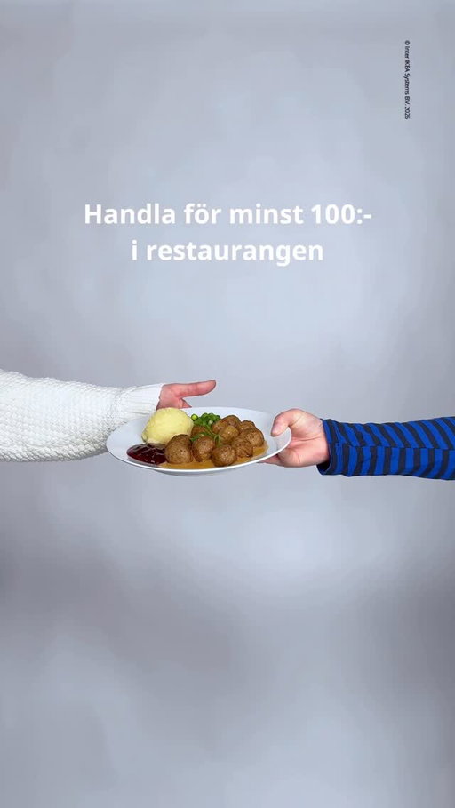 Handla för minst 100:- i restaurangen och få en värdekupong på 100:- att handla heminredning för.💙

Erbjudandet gäller vardagar 26/1 – 6/2 2026, för dig som är (eller blir) IKEA Family medlem. Värdekupongen gäller endast samma dag i varuhuset när du handlar för minst 300:-. Gäller inte på IKEA Stockholm Gallerian, IKEA Stockholm Mall of Scandinavia eller IKEA Uppsala.

#IKEA #IKEASverige #ikeafinds #IKEAFamily