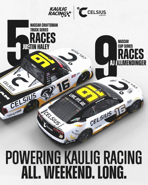 (SWIPE) From the Cup Series to the Truck Series, @celsiusofficial keeps Kaulig Racing powered up all weekend long! ⚡ #LiveFitGo