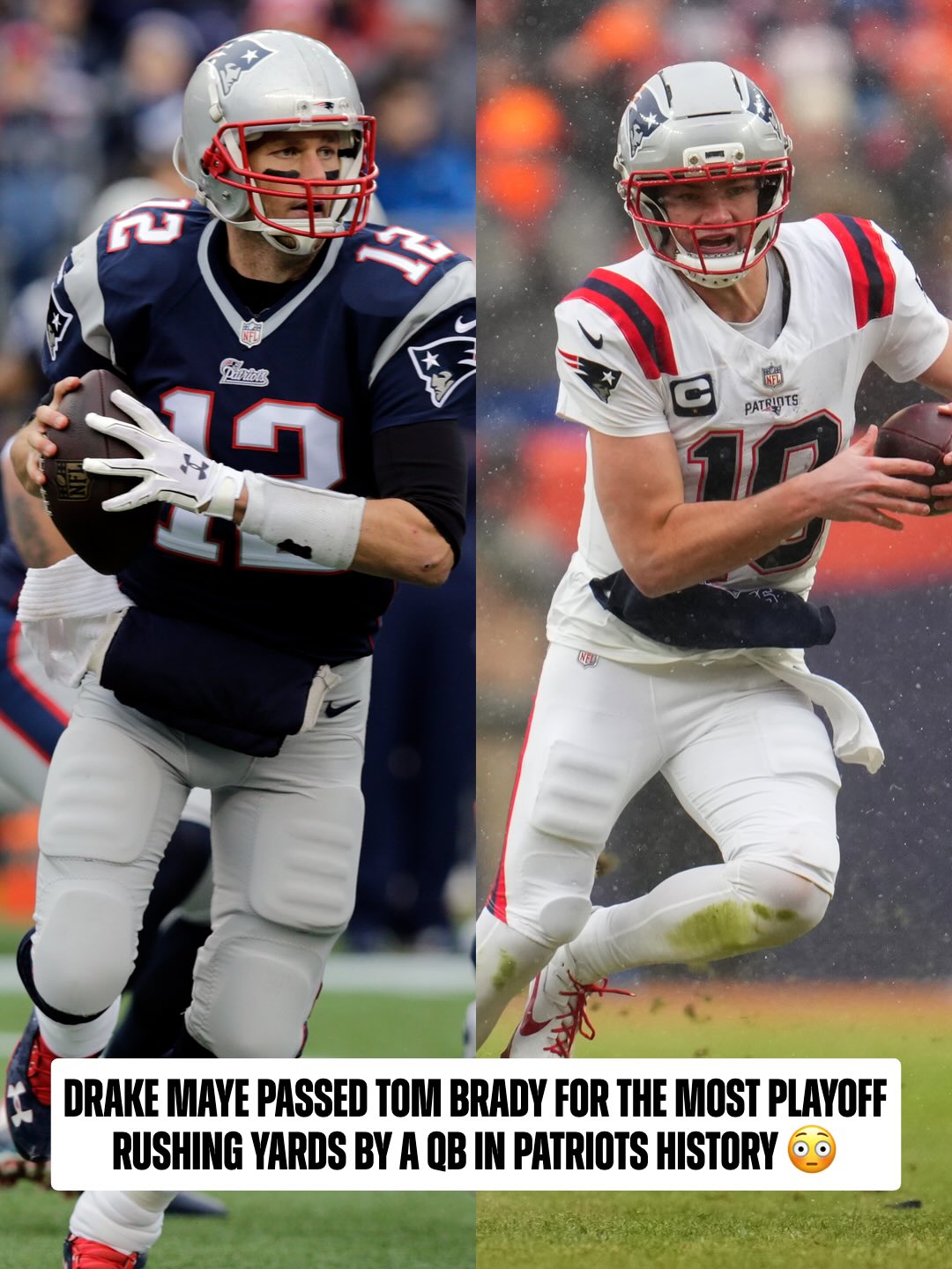 Tom Brady played in 41 playoffs games for the Patriots... this was Drake Maye’s 3rd 😤