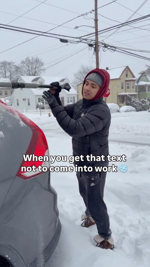 When you don’t have to go into work 😂❄️ 

#comedy #snowstorm #relatable #blizzard