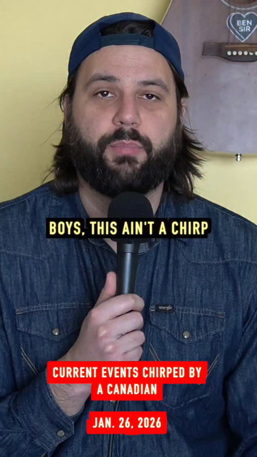Current Events Chirped By A Canadian.
Jan. 26, 2026.

Stand up dates with tickets left (all tickets in my bio)
Winnipeg - 2/12
Fargo - 2/13& 14
Portland - 3/13
LA - 3/24
Ottawa - 4/9
Dallas - 4/16
Conroe - 4/17
Houston - 4/18
Kelowna - 4/29 (tix ready tomorrow)
San Diego - 5/31

#usa🇺🇸 #minneapolis #politics #currentevents #sketchcomedy