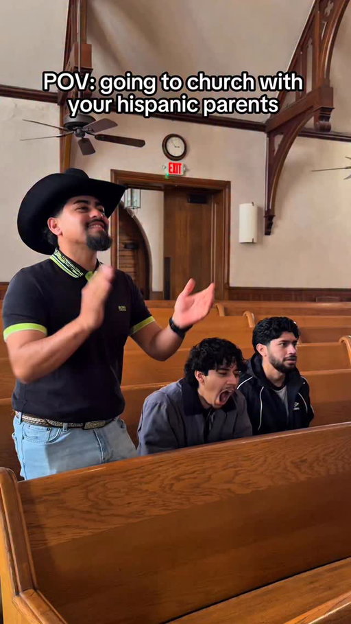 hate going to church with my parents 🙄

-
.
 #kickbackcrew #reels #skits #comedyskit #hispanic