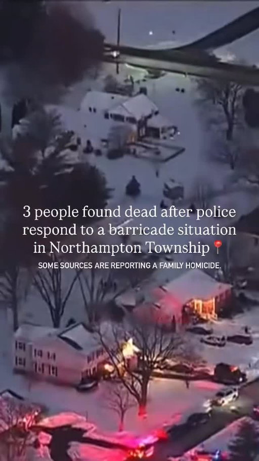 What we know👇

Police responded Monday evening to a major incident in Northampton Township, Bucks County, after three people were found dead, according to law enforcement sources.

Officers were called to the area of Heather Road and 2nd Street Pike for a reported barricaded subject. Police activity began around 2 p.m., with Chopper 6 overhead by approximately 5:30 p.m. Video from the scene showed a SWAT team breaching a home on Heather Drive.

The Bucks County District Attorney’s Office said the situation remains fluid and confirmed that detectives are assisting with an active death investigation. Officials said more information will be released once the scene is secured and details are confirmed.

Residents in the neighborhood were advised to avoid the area. Authorities have not released further details or identified those involved.

-

Follow to stay in the local loop 

#buckscounty #buckscountypa #panews #phillysuburbs #northamptonpa