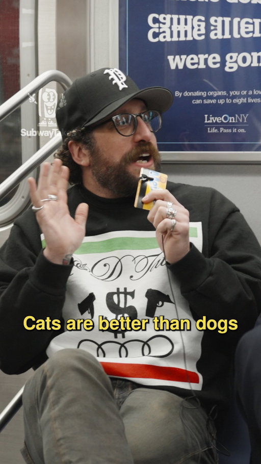 Episode 624: Cats are better than dogs!! @ianimal69 

Check out his new show “IAN DO: AN ODD GUY DOIN ODD JOBS” out now on Ian’s YouTube - @iandoshow on IG!!!!

Host: @kareem
Created/Produced by Kareem Rahma (@kareem) and Andrew Kuo (@akuoproject)
Cameras:  @t1anm31 @hudsonnprice
Editor: @tylerbat
Associate producers: @ramy_shafi 

#podcast #hottakes #subwaytakes #interview #nyc