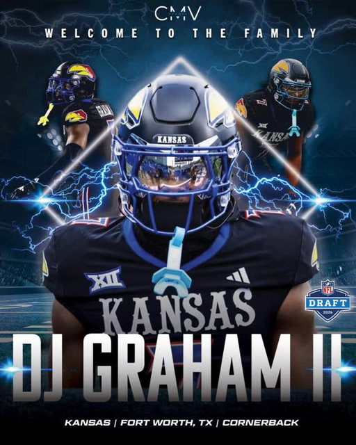 Draft Class 26’ Welcome to the CMV Family @djgraham_ | Cornerback, University of Kansas 🔒