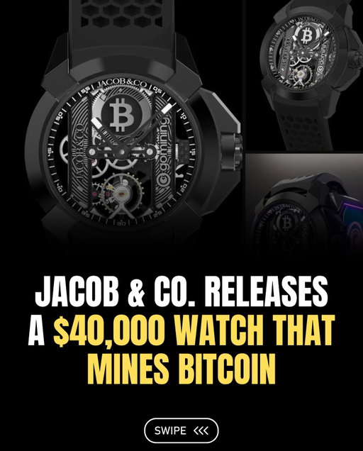 Jacob & Co. just released a $40,000 luxury watch linked to Bitcoin mining profits.

The watch doesn’t mine Bitcoin directly, but gives owners a share of computing power from GOMining’s data centers.

At current prices, that share could generate around $7,000 per year in rewards for the owner.
