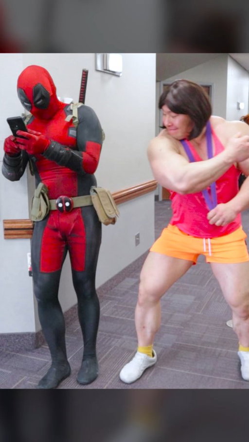 Deadpool vs Dora the Destroyer 😭 

Dora is @bane_armstrong 
#deadpool #deadpoolcosplay #dorathedestroyer #cosplay