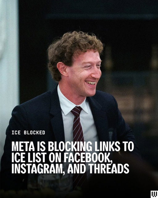Meta has started blocking its users from sharing links to ICE List, a website that has compiled the names of what it claims are Department of Homeland Security employees, a project the creators say is designed to hold those employees accountable.

Dominick Skinner, the creator of ICE List, tells WIRED that links to the website have been shared without issue on Meta’s platforms for more than six months.

As agents from Border Patrol and Immigration and Customs Enforcement, which are under DHS, have continued to terrorize immigrant communities and kill US citizens, activists have sought to track and record their activity online in a bid to hold them accountable. But as well as threatening to prosecute those they claim are “doxing” ICE agents, the Trump administration has pressured tech companies to block any efforts at crowdsourcing the location and activities of those agents.

ICE List has been operating since last June. Skinner says it is run by a core team of five people, including him, as well as hundreds of anonymous volunteers who share information about ICE agents operating in cities across the US.

The site went viral earlier this month when it claimed to have uploaded a leaked list of 4,500 DHS employees to its site, but a WIRED analysis found that the list relied heavily on information the employees shared publicly about themselves on sites such as LinkedIn.

Skinner said volunteers he works with across the US first reported problems with posting links on Meta’s platforms on Monday night.

On Tuesday morning, WIRED verified that posting links to the site was blocked on Instagram, Facebook, and Threads. WIRED also confirmed that links can still be sent on WhatsApp, another Meta-owned product.

Tap the 🔗 in bio to read the full story.