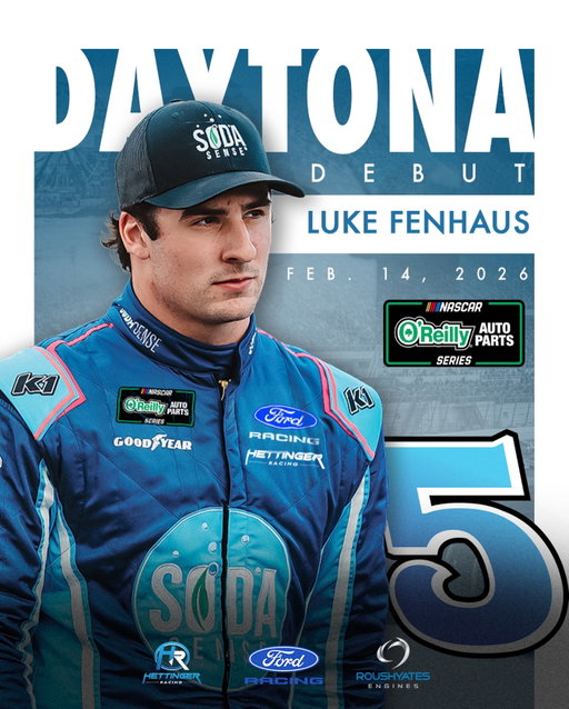 We’re Daytona bound with @SuperLuke04! The 21-year-old Midwestern short-track star will make his @NASCAROReillyAP debut Feb. 14 in the #UnitedRentals300 at @Daytona driving our No. 5 Ford Mustang! The race goes green at 5pm EST. Watch it LIVE on @TheCWSports / @NASCARonTheCW and hear it on @SiriusXMNASCAR.