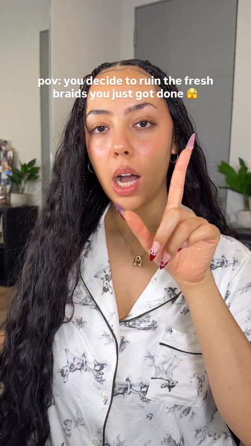 how much new growth do you think we can get by the end of the month? 👀 day 1 of trying to grow out my braids for the next 30 days 🙂‍↕️ #braids #curlyhair
#hairgrowth @cecred edge drops pIsss do your thing