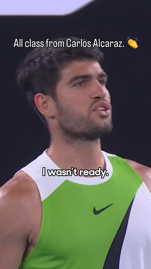All class from Carlos Alcaraz. #AO26

🎥: @australianopen