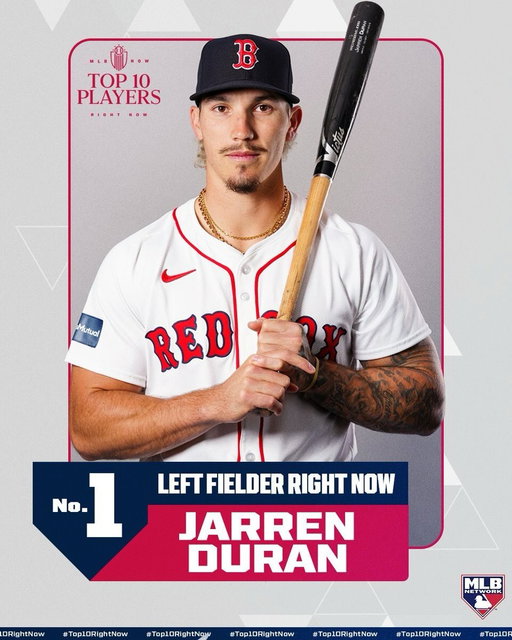Jarren Duran is the No. 1 left fielder on the #Top10RightNow entering next season!