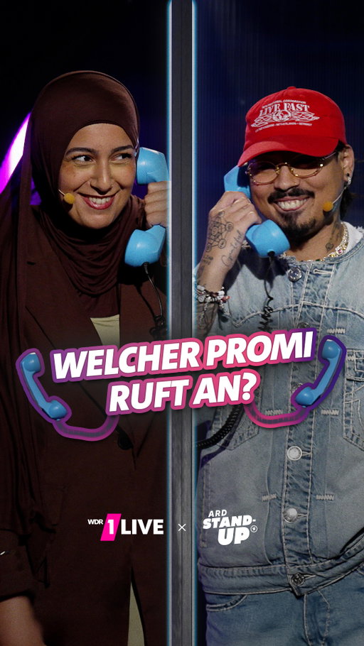 Welcher Promi ruft an? 📞☎️ 
Zwei Comedians, zwei Promis – keiner weiß, wer der andere ist! Wer checkt’s zuerst?

Habt ihr erraten, wen @maraamharaam spielt?

Mehr Stand-up findet ihr hier👉 @ardstandup​
.
.
.
🎤 @maraamharaam und @tonybauer.comedy​ bei 1LIVE Generation Gag WDR/2025
#Standup #Comedy #ARD
#WDR #1Live #GenerationGag #WelcherPromiruftan #Maraam #TonyBauer