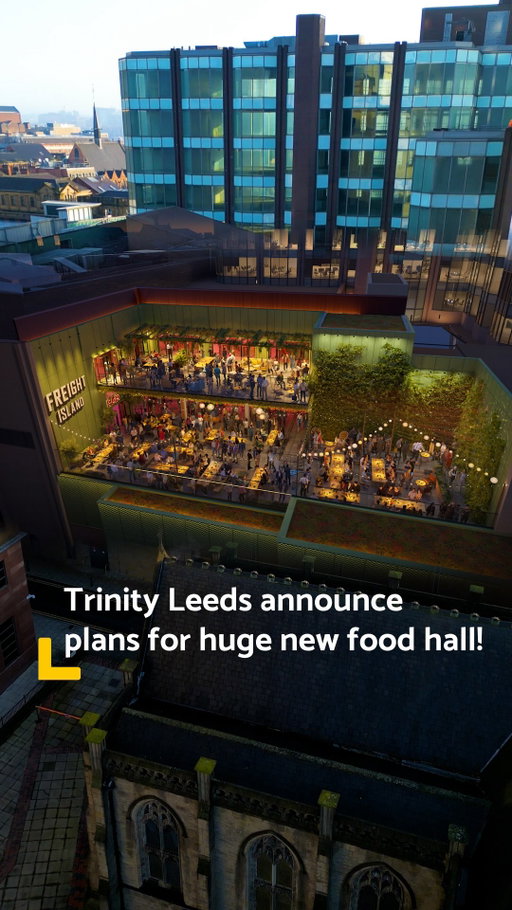 Plans revealed for £15 million expansion of Trinity Kitchen in Leeds! 

Trinity Leeds have announced a reimagined food hall for the shopping centre - it’ll have a new name and will spread across two floors. 

‘Freight Island’ will be the venue’s new operators, and their CGI image shows what it will look like - including a striking outdoor terrace overlooking City Square 🤩 

The existing floor of Trinity Kitchen will get a refresh too as part of the Freight Island concept - and existing permanent food traders will remain. 

It’s unclear if rotating food vendors will be a feature of the new food hall. 

Freight Island first opened in Manchester in 2020, quickly becoming a popular entertainment destination across the Pennines. 

Council planning chiefs have already approved the @trinityleeds expansion, with construction work beginning in late spring this year. 

@trinity_kitch will remain open throughout. 

#leeds #trinityleeds #leedsshopping #leedsfood #trinitykitchen