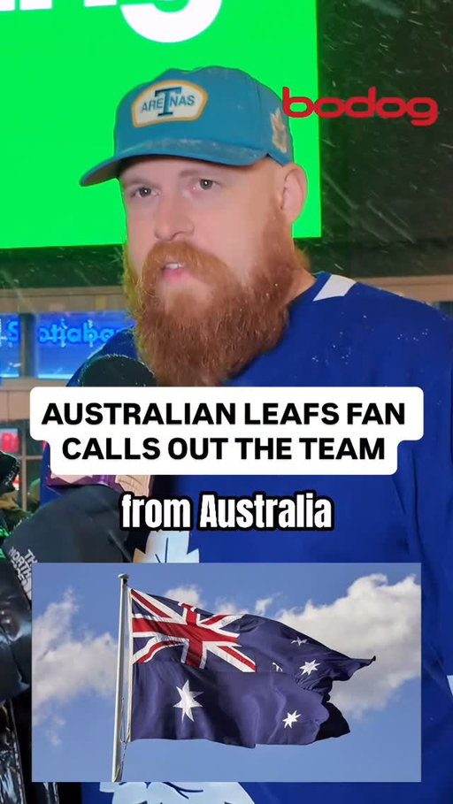 Leafs fans from around the world travel far and wide to support the blue & white… But not even our Australian friend has playoff hopes 🥲

Fan First Leafs Gamedays are powered by Bodog Canada

#leafs #Toronto #nhl #hockey #mapleleafs #sabres #fancam #fans #hockeyfan #nhlfan #interview #australia