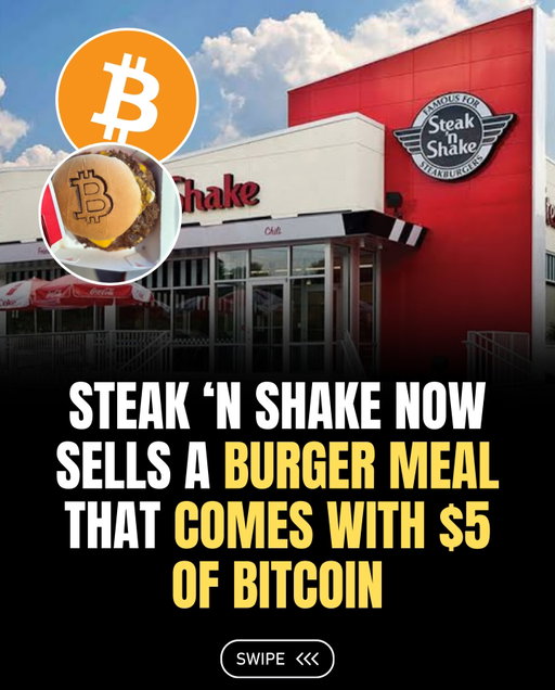 Steak ’n Shake is now selling a burger meal that comes with $5 worth of Bitcoin.

Customers receive a Bitcoin gift card they can redeem online with their purchase.

It’s another sign of crypto creeping into everyday spending and fast food.