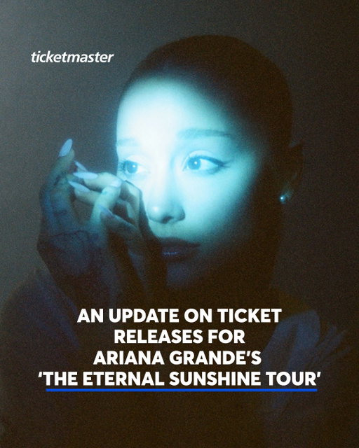 An update on ticket releases for Ariana Grande’s ‘The Eternal Sunshine Tour’ ☀️

Last October, we worked with the tour to cancel a portion of tickets that had been identified as violating our ticket purchase terms. Our focus is ensuring those tickets are reissued directly to fans, through a request process coming in February. 🎫

Stay tuned for more details!