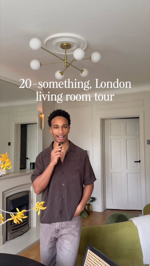 everything in my living room and where it’s from 🏡 brands below 👇🏾 

TV @samsunguk 
Mirror @fittedmirrors 
Wall Sconces @hmhome 
Bar @swooneditions 
Print @desenio 
Frame @ikeauk 
Planter @westelmuk 
Table @daals.co.uk 
Vase @zarahome 
Faux florals @layeredlounge 
Rug @ruggable_uk 
Record Player @sony.unitedkingdom 
Lighting @lightsandlampsdotcom 
Sofa @swiveluk 

#homedecor #interiordesign #londonapartment #homeinspo